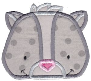 Skunk Face Applique