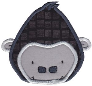 Gorilla Face Applique