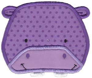 Hippo Face Applique