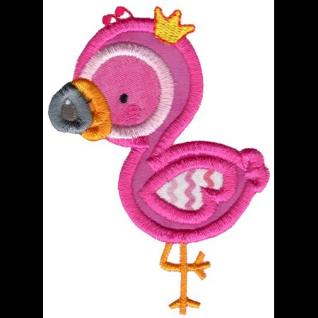 Princess Flamingo Applique Side