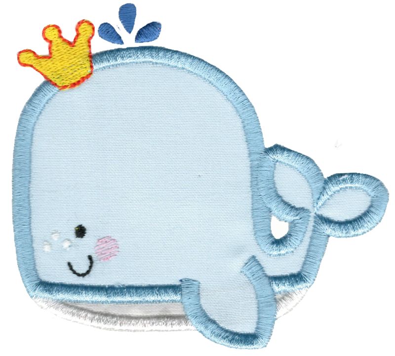 Princess Whale Applique