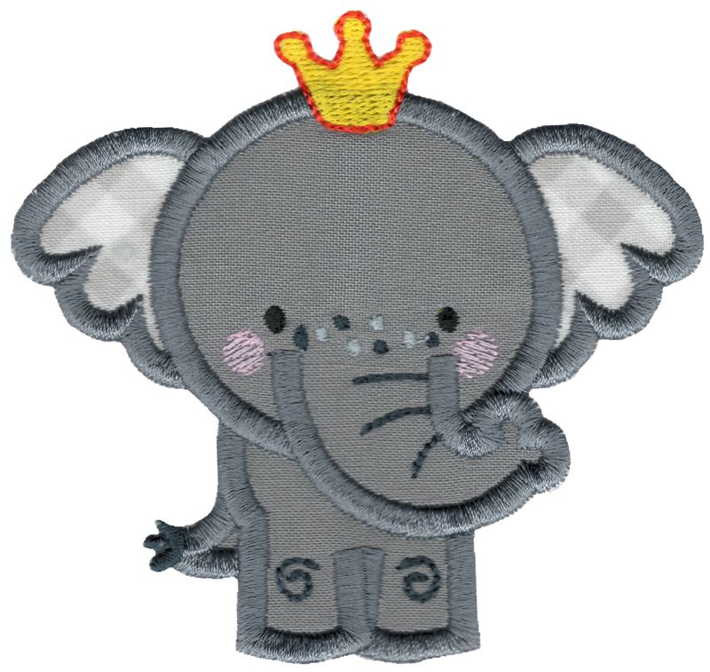 Princess Elephant Applique