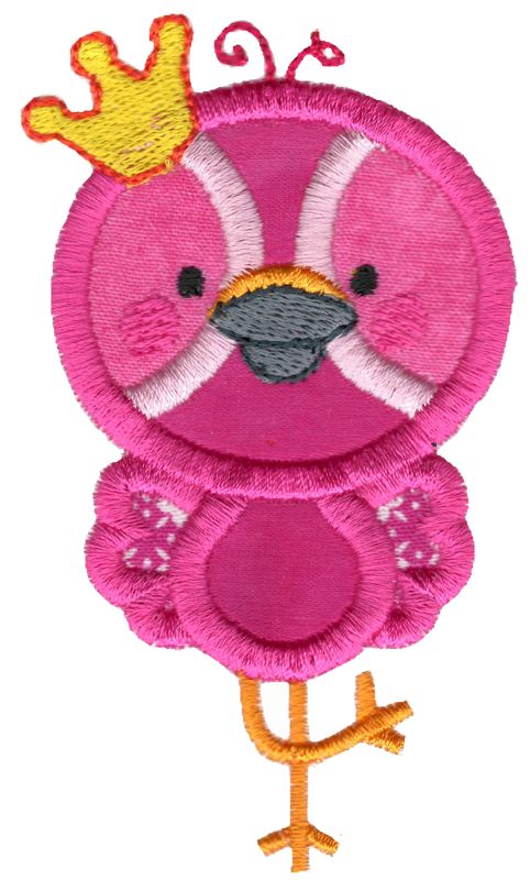 Princess Flamingo Applique Frontal