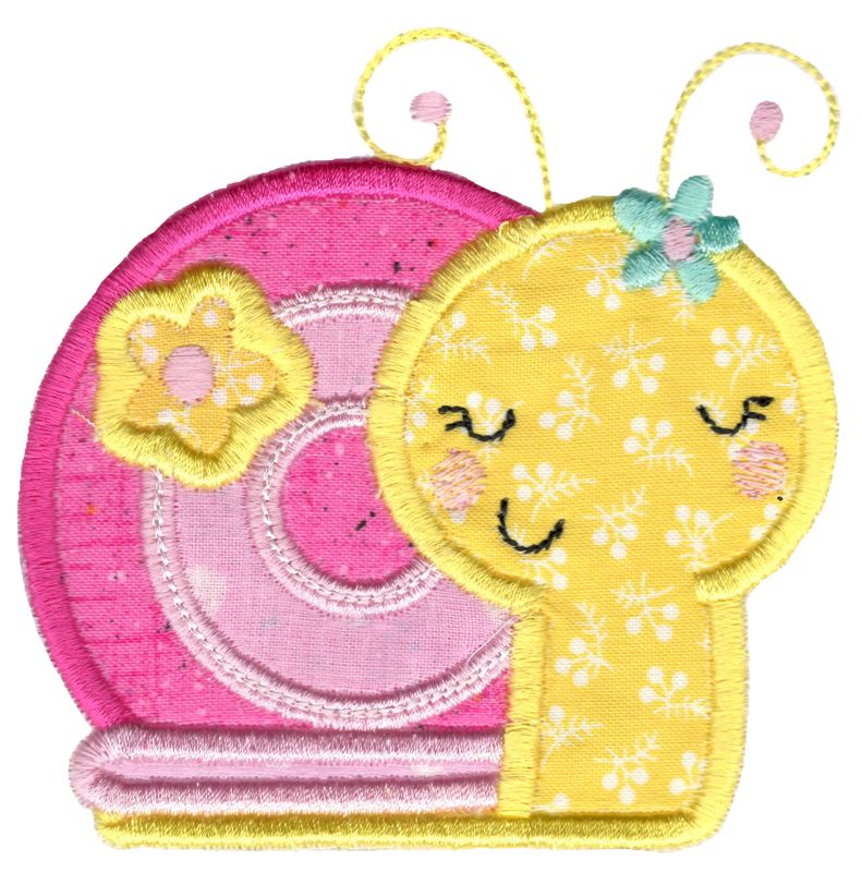 Applique Girl Snail