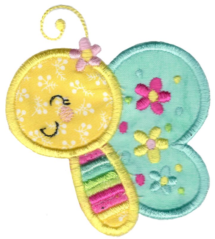 Applique Butterfly Side View