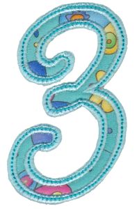 Curly Girl Alphabet Applique 3