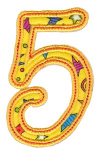 Curly Girl Alphabet Applique 5