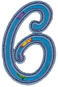 Curly Girl Alphabet Applique 6