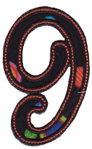 Curly Girl Alphabet Applique 9