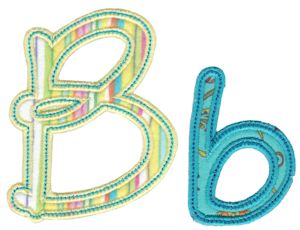 Curly Girl Alphabet Applique B
