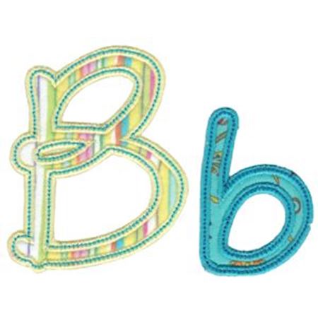 Curly Girl Alphabet Applique B