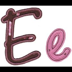 Curly Girl Alphabet Applique E