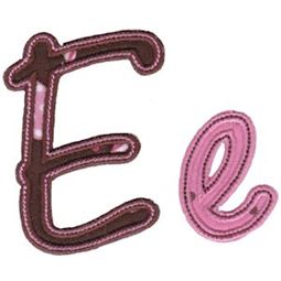 Curly Girl Alphabet Applique E