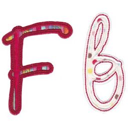 Curly Girl Alphabet Applique F