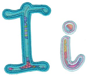 Curly Girl Alphabet Applique I