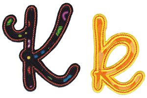 Curly Girl Alphabet Applique K