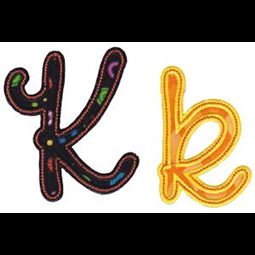 Curly Girl Alphabet Applique K