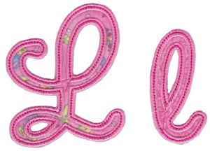 Curly Girl Alphabet Applique L