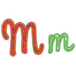 Curly Girl Alphabet Applique M