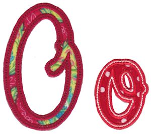 Curly Girl Alphabet Applique O