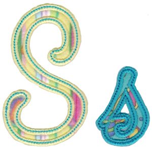 Curly Girl Alphabet Applique S