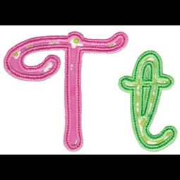 Curly Girl Alphabet Applique T