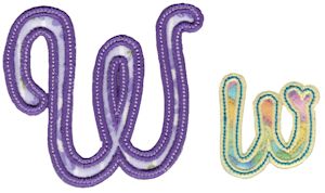 Curly Girl Alphabet Applique W