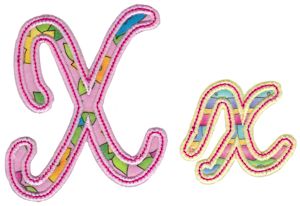 Curly Girl Alphabet Applique X