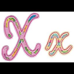 Curly Girl Alphabet Applique X