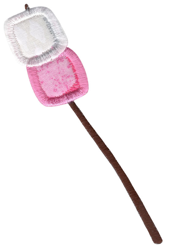 Applique Marshmallows on Stick