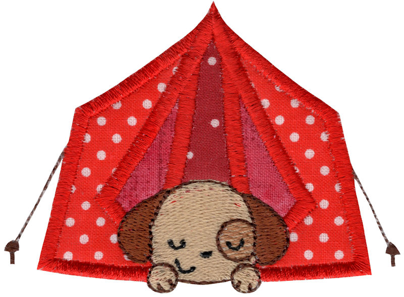 Applique Tent and Dog