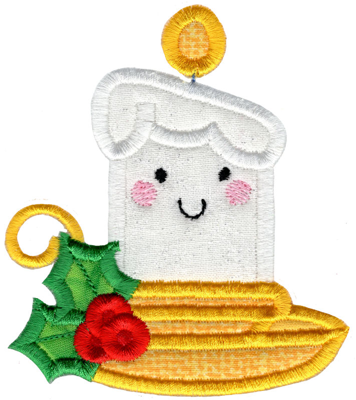 Applique Christmas Candle