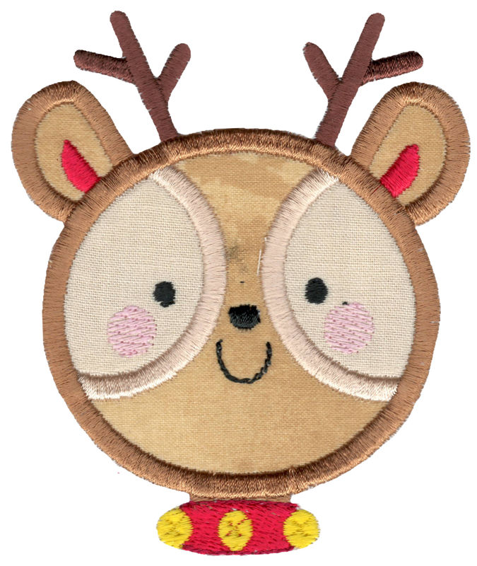 Applique Reindeer Face