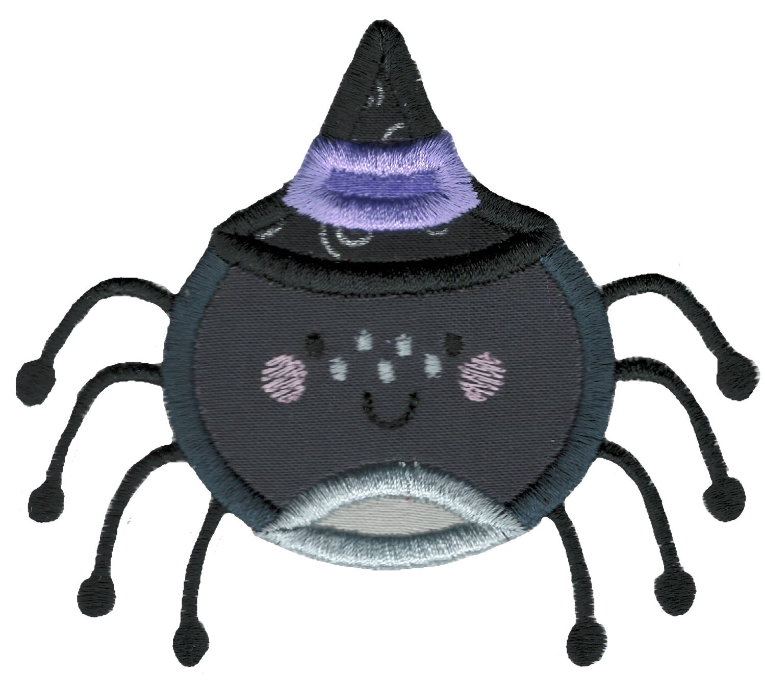 Applique Spider Wearing Witches Hat