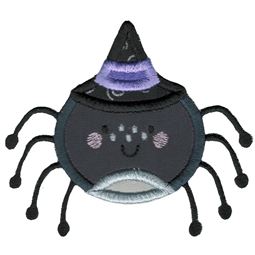 Applique Spider Wearing Witches Hat