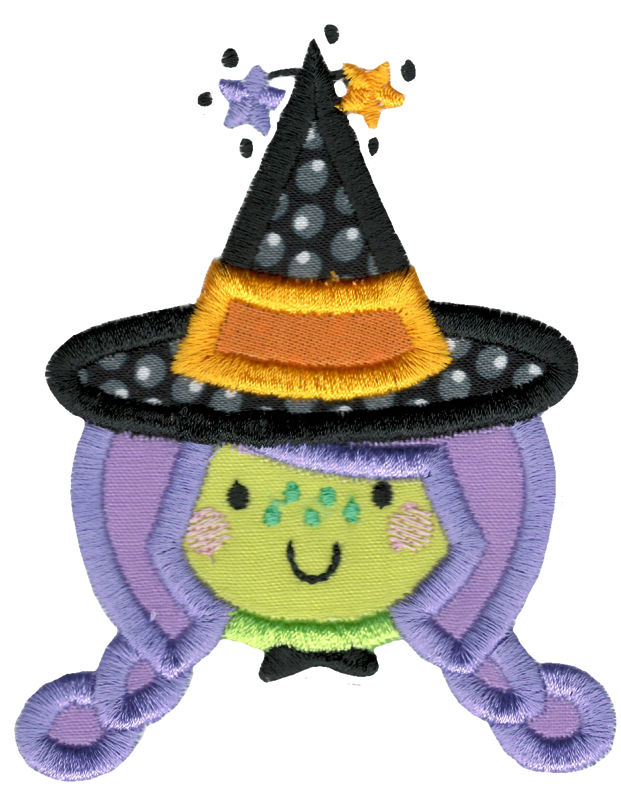 Applique Witch Face