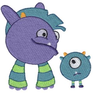 Monster Embroidery Pattern Cute Monsters Embroidery Designs - Bunnycup Embroidery