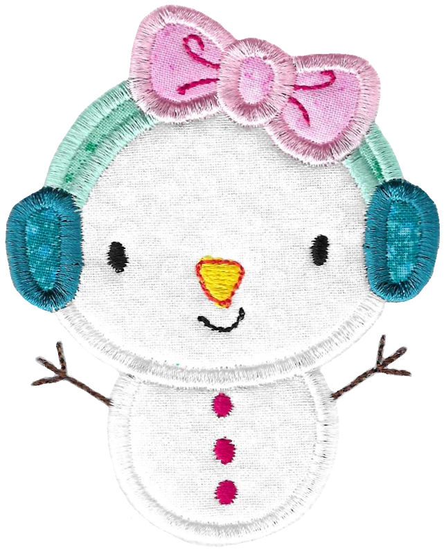 Cute Snowmen Applique 10