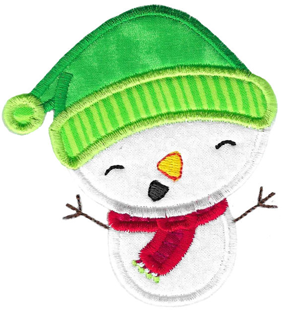 Cute Snowmen Applique 2