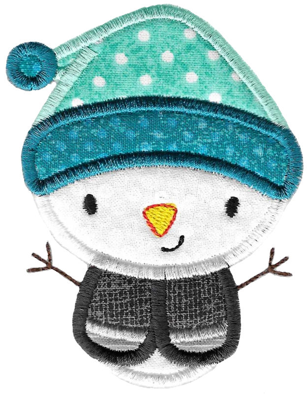 Cute Snowmen Applique 3