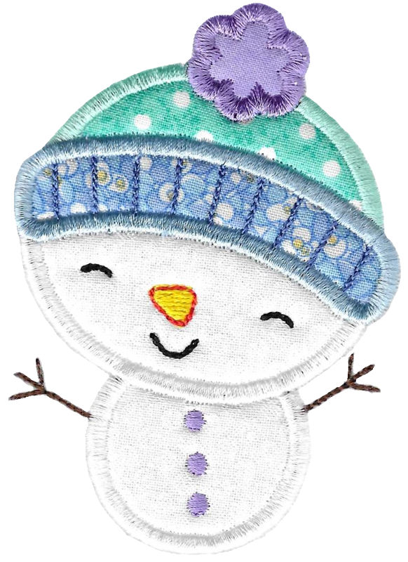 Cute Snowmen Applique 4