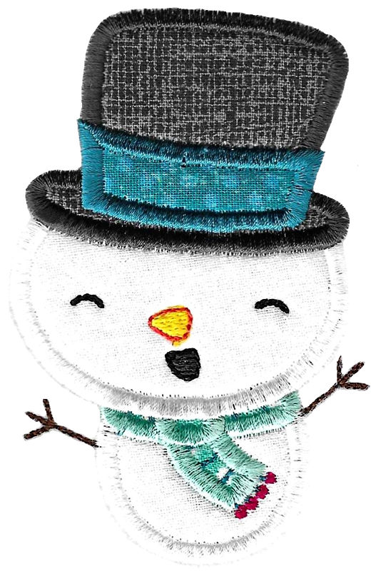 Cute Snowmen Applique 7
