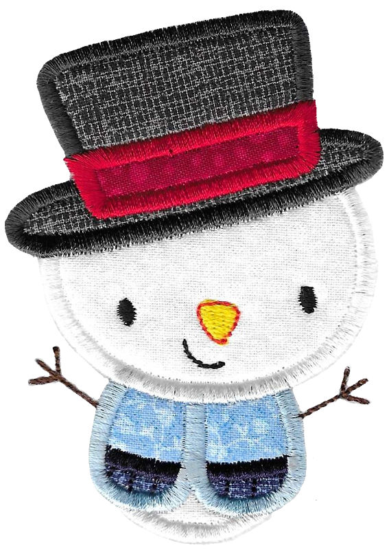 Cute Snowmen Applique 8