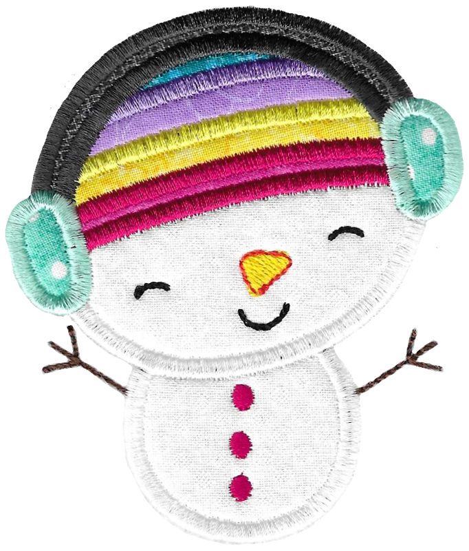 Cute Snowmen Applique 9