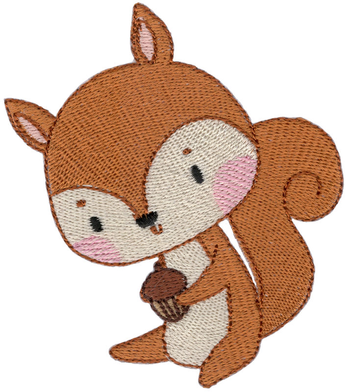 Cute Squirrel And Acorn