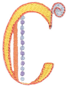 Dangles Capitals Alphabet C