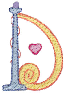 Dangles Capitals Alphabet D