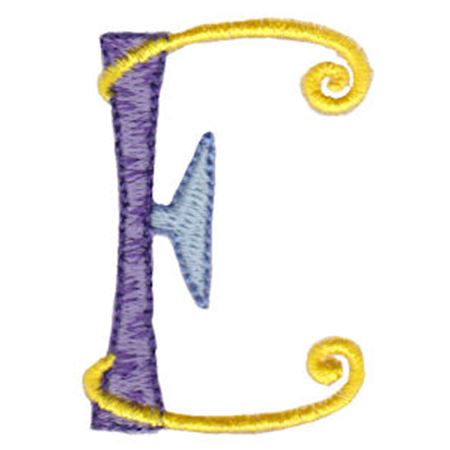 Dangles Capitals Alphabet E