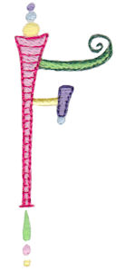 Dangles Capitals Alphabet F