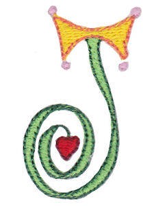 Dangles Capitals Alphabet J